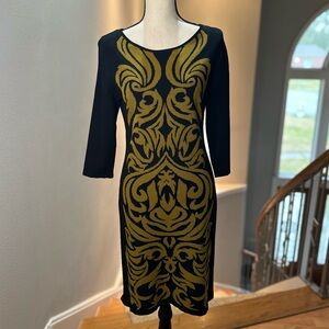 Nine West Sweater Dress with Scroll
Design Gold